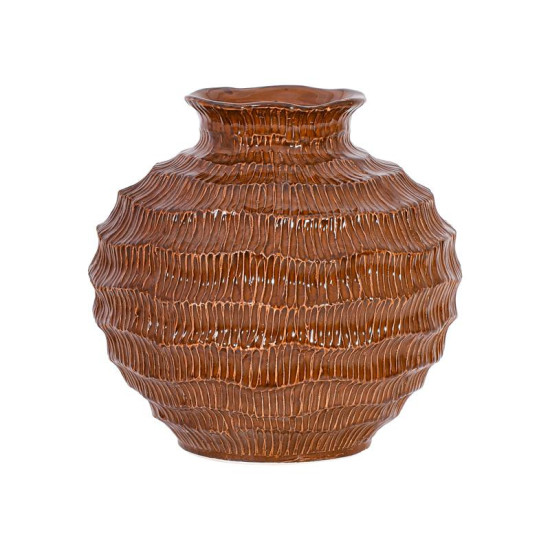 ΚΕΡΑΜΙΚΟ ΒΑΖΟ  FL30015 ΚΑΦΕ ΧΡΩΜΑ 21x20εκ