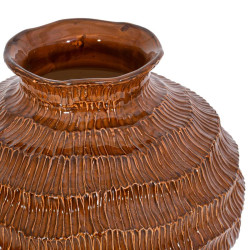 ΚΕΡΑΜΙΚΟ ΒΑΖΟ  FL30015 ΚΑΦΕ ΧΡΩΜΑ 21x20εκ ΚΕΡΑΜΙΚΟ ΒΑΖΟ  FL30015 ΚΑΦΕ ΧΡΩΜΑ 21x20εκ