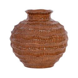 ΚΕΡΑΜΙΚΟ ΒΑΖΟ  FL30016 ΚΑΦΕ ΧΡΩΜΑ 25x24εκ