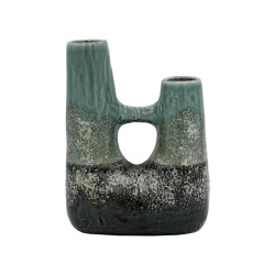 ΚΕΡΑΜΙΚΟ ΒΑΖΟ  FL3204 ΠΡΑΣΙΝΟ-ΓΚΡΙ ΧΡΩΜΑ 20x11x26εκ