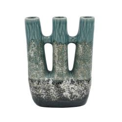 ΚΕΡΑΜΙΚΟ ΒΑΖΟ  FL3205 ΠΡΑΣΙΝΟ-ΓΚΡΙ ΧΡΩΜΑ 24x12x30εκ