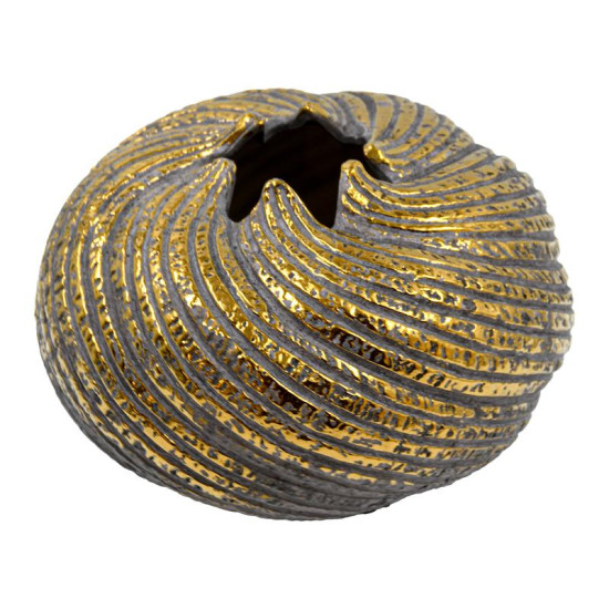 ΚΕΡΑΜΙΚΟ ΒΑΖΟ  FL3228 ΓΚΡΙ-ΧΡΥΣΟ ΧΡΩΜΑ 22x15εκ