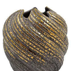 ΚΕΡΑΜΙΚΟ ΒΑΖΟ  FL3229 ΓΚΡΙ-ΧΡΥΣΟ ΧΡΩΜΑ 18x19εκ