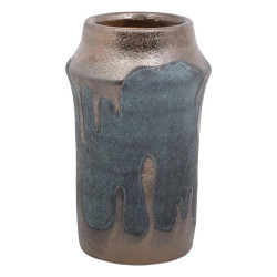 ΚΕΡΑΜΙΚΟ ΒΑΖΟ  FL3589 ΜΠΛΕ-ΜΠΡΟΝΖΕ ΧΡΩΜΑ 15x24εκ