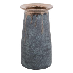 ΚΕΡΑΜΙΚΟ ΒΑΖΟ  FL3590 ΜΠΛΕ-ΜΠΡΟΝΖΕ ΧΡΩΜΑ 14x27εκ ΚΕΡΑΜΙΚΟ ΒΑΖΟ  FL3590 ΜΠΛΕ-ΜΠΡΟΝΖΕ ΧΡΩΜΑ 14x27εκ