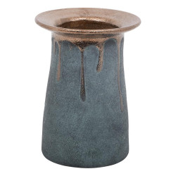 ΚΕΡΑΜΙΚΟ ΒΑΖΟ  FL3590 ΜΠΛΕ-ΜΠΡΟΝΖΕ ΧΡΩΜΑ 15x21εκ