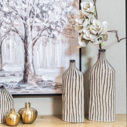 ΚΕΡΑΜΙΚΟ ΒΑΖΟ  FL524 ΜΠΕΖ-ΚΑΦΕ ΧΡΩΜΑ 15x9x38εκ ΚΕΡΑΜΙΚΟ ΒΑΖΟ  FL524 ΜΠΕΖ-ΚΑΦΕ ΧΡΩΜΑ 15x9x38εκ