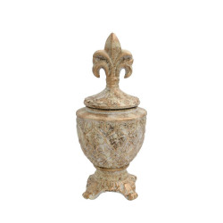 ΚΕΡΑΜΙΚΟ ΒΑΖΟ  FL663 ΑΝΤΙΚΕ ΑΣΗΜΙ ΧΡΩΜΑ 17x17x39εκ