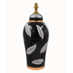 ΚΕΡΑΜΙΚΟ ΒΑΖΟ FL7009 ΜΑΥΡΟ-ΛΕΥΚΟ-ΧΡΥΣΟ ΧΡΩΜΑ 17x41εκ ΚΕΡΑΜΙΚΟ ΒΑΖΟ FL7009 ΜΑΥΡΟ-ΛΕΥΚΟ-ΧΡΥΣΟ ΧΡΩΜΑ 17x41εκ