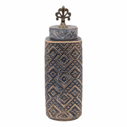 ΚΕΡΑΜΙΚΟ ΒΑΖΟ  ΓΚΡΙ-ΜΠΡΟΝΖΕ 14x14x45εκ