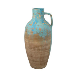 ΚΕΡΑΜΙΚΟ ΒΑΖΟ ΚΑΝΑΤΑ  FL3021 ΧΡΩΜΑ ΒΕΡΑΜΑΝ - ΚΑΦΕ 29x66εκ