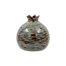 ΚΕΡΑΜΙΚΟ ΔΙΑΚΟΣΜΗΤΙΚΟ  Pomegranate ΠΡΑΣΙΝΟ-ΚΑΦΕ ΧΡΩΜΑ 12x13x13εκ ΚΕΡΑΜΙΚΟ ΔΙΑΚΟΣΜΗΤΙΚΟ  Pomegranate ΠΡΑΣΙΝΟ-ΚΑΦΕ ΧΡΩΜΑ 12x13x13εκ