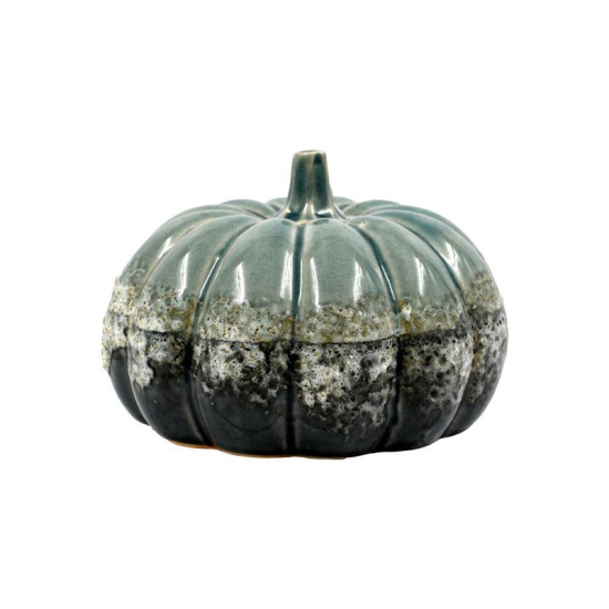 ΚΕΡΑΜΙΚΟ ΔΙΑΚΟΣΜΗΤΙΚΟ  Pumpkin ΠΡΑΣΙΝΟ-ΓΚΡΙ ΧΡΩΜΑ 15x10εκ