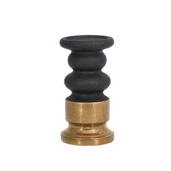 ΚΕΡΑΜΙΚΟ ΚΗΡΟΠΗΓΙΟ  FL0411 ΜΑΥΡΟ-ΧΡΥΣΟ ΧΡΩΜΑ 12x12x23εκ