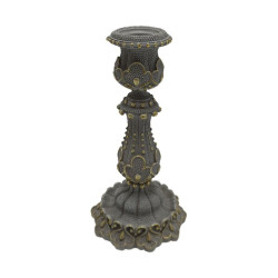 ΚΗΡΟΠΗΓΙΟ  Leaf ΑΣΗΜΙ ΧΡΩΜΑ 10x10x20εκ sls