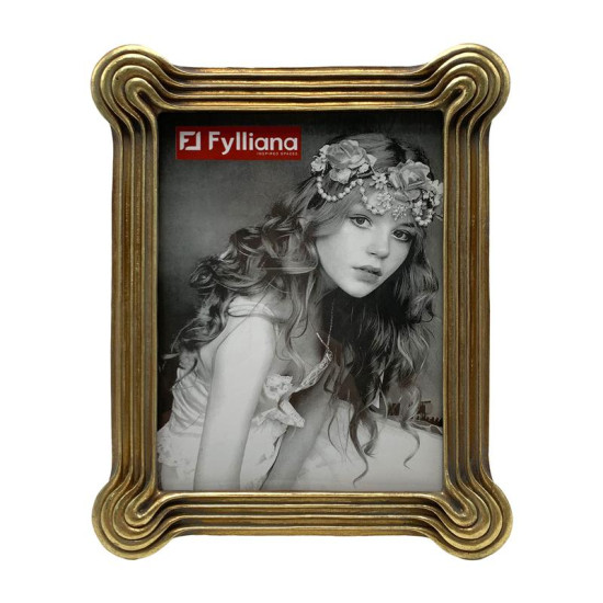 ΚΟΡΝΙΖΑ  FL22839 15x20 ΧΡΥΣΟ ΑΝΤΙΚΕ ΧΡΩΜΑ 21x2x26εκ