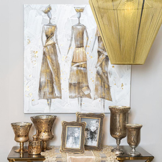 ΚΟΡΝΙΖΑ  FL29301 15x20 ΧΡΥΣΟ ΧΡΩΜΑ 23x2x28εκ