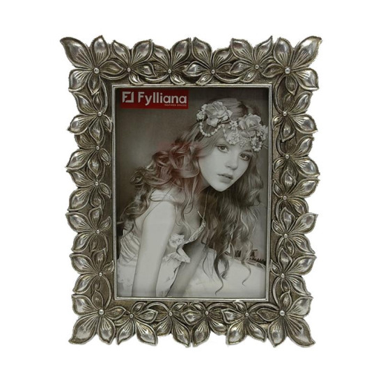 ΚΟΡΝΙΖΑ  Flower 10x15 ΑΣΗΜΙ ΧΡΩΜΑ 18x2x21,5εκ sls