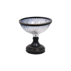 ΚΟΥΠ ΜΕ ΒΑΣΗ  ΓΚΡΙ ΧΡΩΜΑ ΜΕΤΑΛΛΟ-ΓΥΑΛΙ 20x20εκ.