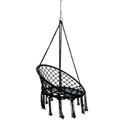 ΚΡΕΜΑΣΤΗ ΚΟΥΝΙΑ-ΑΙΩΡΑ Nala ΜΑΥΡΟ 80x80x125εκ