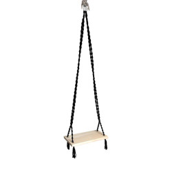 ΚΡΕΜΑΣΤΗ ΚΟΥΝΙΑ  FL620 ΜΕ ΞΥΛΙΝΟ ΚΑΘΙΣΜΑ ΧΡΩΜΑ ΜΑΥΡΟ 50x20x2εκ