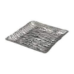 ΜΕΤΑΛΛΙΚΗ ΔΙΑΚΟΣΜΗΤΙΚΗ ΠΙΑΤΕΛΑ  FL7825 ΑΣΗΜΙ ΧΡΩΜΑ 25x25x3εκ