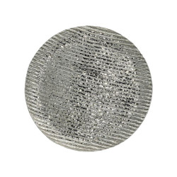 ΜΕΤΑΛΛΙΚΗ ΔΙΑΚΟΣΜΗΤΙΚΗ ΣΤΡΟΓΓΥΛΗ ΠΙΑΤΕΛΑ  FL7842 ΑΣΗΜΙ ΧΡΩΜΑ 32x3εκ