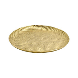 ΜΕΤΑΛΛΙΚΗ ΔΙΑΚΟΣΜΗΤΙΚΗ ΣΤΡΟΓΓΥΛΗ ΠΙΑΤΕΛΑ  FL7842 ΧΡΥΣΟ ΧΡΩΜΑ 32x3εκ