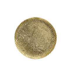 ΜΕΤΑΛΛΙΚΗ ΔΙΑΚΟΣΜΗΤΙΚΗ ΣΤΡΟΓΓΥΛΗ ΠΙΑΤΕΛΑ  FL7842 ΧΡΥΣΟ ΧΡΩΜΑ 32x3εκ