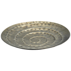 ΜΕΤΑΛΛΙΚΗ ΔΙΑΚΟΣΜΗΤΙΚΗ ΣΤΡΟΓΓΥΛΗ ΠΙΑΤΕΛΑ  FL828 ΑΝΤΙΚΕ ΧΡΥΣΟ ΧΡΩΜΑ 30x5εκ