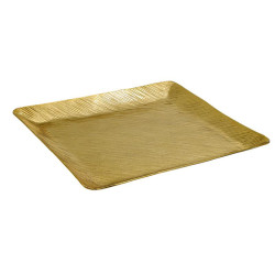 ΜΕΤΑΛΛΙΚΗ ΔΙΑΚΟΣΜΗΤΙΚΗ ΤΕΤΡΑΓΩΝΗ ΠΙΑΤΕΛΑ  FL7803 ΧΡΥΣΟ ΧΡΩΜΑ 29x29x3εκ