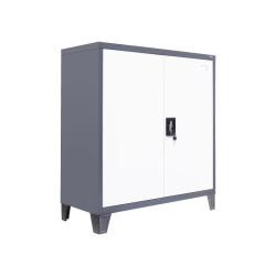 ΜΕΤΑΛΛΙΚΗ ΝΤΟΥΛΑΠΑ  Durango ΓΚΡΙ ΛΕΥΚΟ ΧΡΩΜΑ 90x40x100εκ