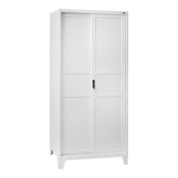 ΜΕΤΑΛΛΙΚΗ ΝΤΟΥΛΑΠΑ  Evelyn ΛΕΥΚΟ ΧΡΩΜΑ 90x40x190εκ