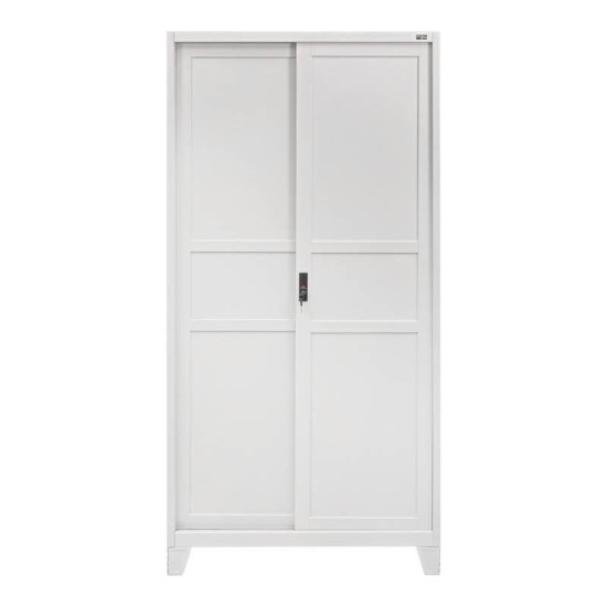 ΜΕΤΑΛΛΙΚΗ ΝΤΟΥΛΑΠΑ  Evelyn ΛΕΥΚΟ ΧΡΩΜΑ 90x40x190εκ