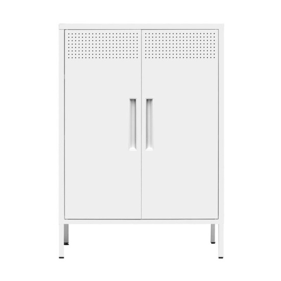 ΜΕΤΑΛΛΙΚΗ ΝΤΟΥΛΑΠΑ  Mabel ΛΕΥΚΟ ΧΡΩΜΑ 70x35x100εκ