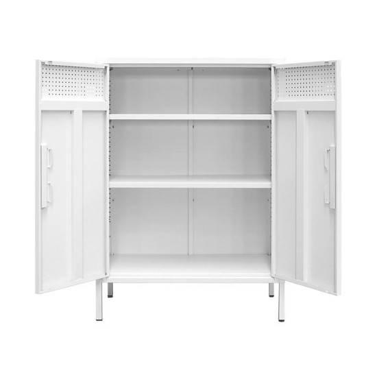 ΜΕΤΑΛΛΙΚΗ ΝΤΟΥΛΑΠΑ  Mabel ΛΕΥΚΟ ΧΡΩΜΑ 70x35x100εκ