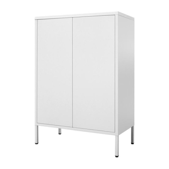 ΜΕΤΑΛΛΙΚΗ ΝΤΟΥΛΑΠΑ  Mabel ΛΕΥΚΟ ΧΡΩΜΑ 70x35x100εκ