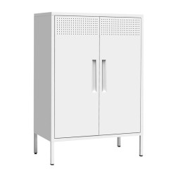 ΜΕΤΑΛΛΙΚΗ ΝΤΟΥΛΑΠΑ  Mabel ΛΕΥΚΟ ΧΡΩΜΑ 70x35x100εκ