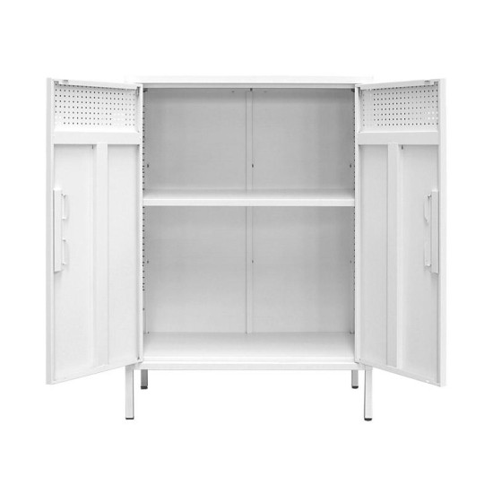 ΜΕΤΑΛΛΙΚΗ ΝΤΟΥΛΑΠΑ  Mabel ΛΕΥΚΟ ΧΡΩΜΑ 70x35x100εκ