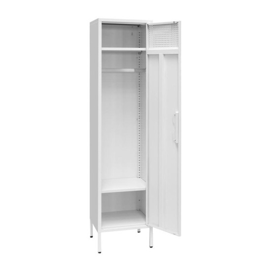 ΜΕΤΑΛΛΙΚΗ ΝΤΟΥΛΑΠΑ  Nora ΛΕΥΚΟ ΧΡΩΜΑ 40x35x170εκ