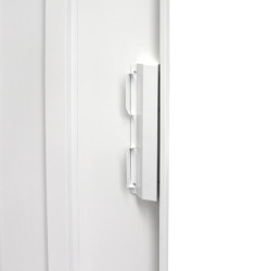 ΜΕΤΑΛΛΙΚΗ ΝΤΟΥΛΑΠΑ  Nora ΛΕΥΚΟ ΧΡΩΜΑ 40x35x170εκ