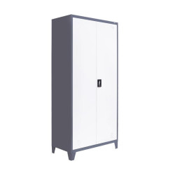 ΜΕΤΑΛΛΙΚΗ ΝΤΟΥΛΑΠΑ  Valja ΓΚΡΙ ΛΕΥΚΟ ΧΡΩΜΑ 90x45x190εκ