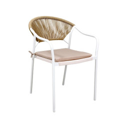 ΜΕΤΑΛΛΙΚΗ ΠΟΛΥΘΡΟΝΑ ΚΗΠΟΥ  2100 ΛΕΥΚΟ 55x61x85εκ