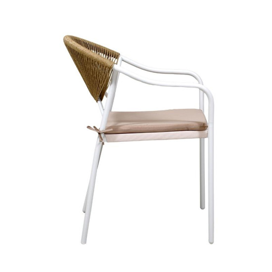 ΜΕΤΑΛΛΙΚΗ ΠΟΛΥΘΡΟΝΑ ΚΗΠΟΥ  2100 ΛΕΥΚΟ 55x61x85εκ