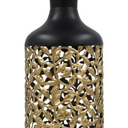 ΜΕΤΑΛΛΙΚΟ ΒΑΖΟ ΔΑΠΕΔΟΥ  FL12 ΜΑΥΡΟ-ΧΡΥΣΟ ΧΡΩΜΑ 16x63εκ