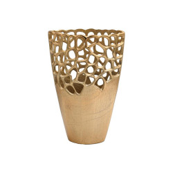 ΜΕΤΑΛΛΙΚΟ ΒΑΖΟ  FL8852 ΧΡΥΣΟ ΧΡΩΜΑ 21x13x31εκ