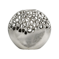 ΜΕΤΑΛΛΙΚΟ ΒΑΖΟ  FL8858 ΑΣΗΜΙ ΧΡΩΜΑ 30x8x27εκ