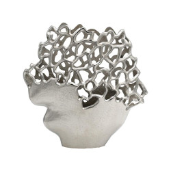 ΜΕΤΑΛΛΙΚΟ ΒΑΖΟ  FL8878 ΑΣΗΜΙ ΧΡΩΜΑ 33x9x32εκ