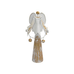 ΜΕΤΑΛΛΙΚΟ ΧΡΙΣΤΟΥΓΕΝΝΙΑΤΙΚΟ ΔΙΑΚΟΣΜΗΤΙΚΟ FL237 Angel ΛΕΥΚΟ-ΜΠΕΖ ΧΡΩΜΑ 20x16x59εκ