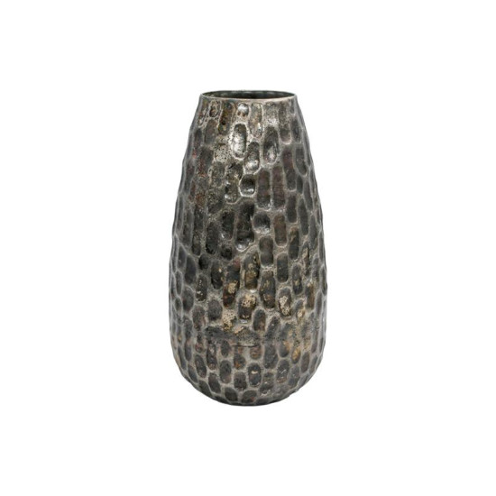 ΜΕΤΑΛΛΙΚΟ ΔΙΑΚΟΣΜΗΤΙΚΟ ΒΑΖΟ  FL1110 ΑΝΤΙΚΕ ΑΣΗΜΙ ΧΡΩΜΑ 19x30εκ